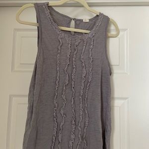J Crew gray detailed top. Size small.